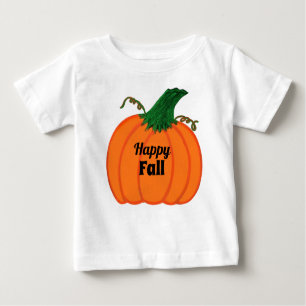 Happy Fall Orange Pumpkin Baby T-shirt