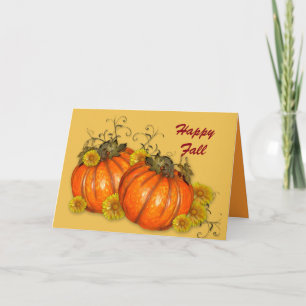 Happy Fall Pumpkins Feiertagskarte