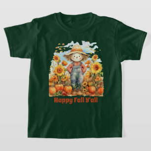 Happy Fall Saasonal Hinzufügen von Textskripten T-Shirt