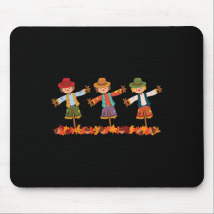 Happy Fall Scarecrows farbenfroher Herbst lässt Ac Mousepad