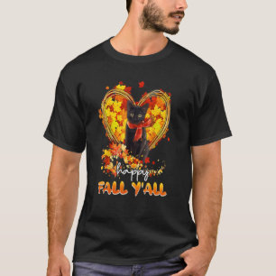 Happy Fall Y alle Niedlichen Katze Kitty Kitten Pa T-Shirt