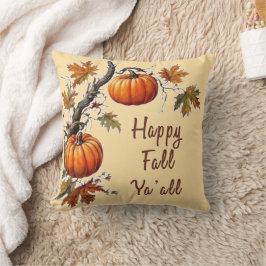 Happy Fall Ya'all - Pumpkin Kissen