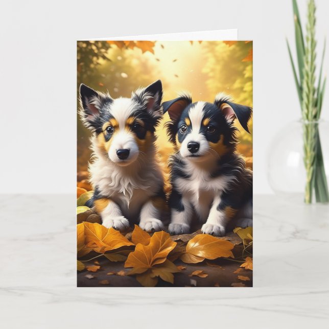 Happy Fall Y'all | Autumn Sessings Ai Art Card Karte (Vorderseite)