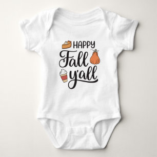 Happy Fall Y'all Baby Strampler