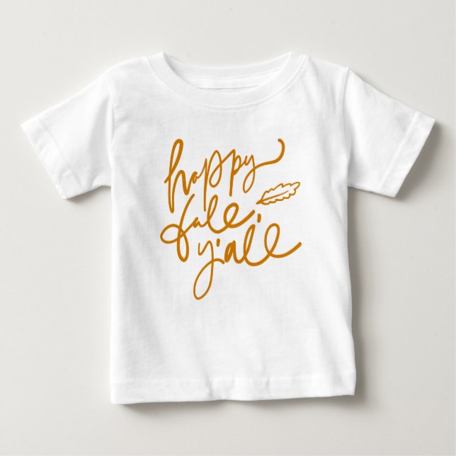 Happy Fall Y'all Baby T-shirt (Vorderseite)