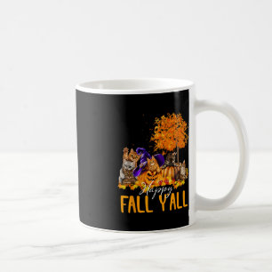 Happy Fall Y'all Cats Lover Autumn Pumpkin Maple H Kaffeetasse