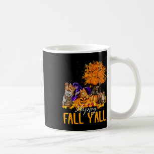 Happy Fall Y'all Cats Lover Autumn Pumpkin Maple H Kaffeetasse