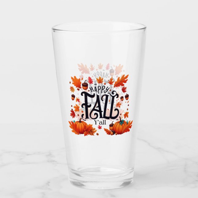 Happy Fall Y'all classic Glas (Vorderseite)