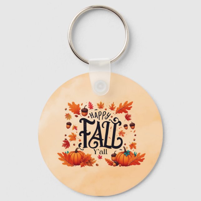 Happy Fall Y'all classic Schlüsselanhänger (Vorderseite)