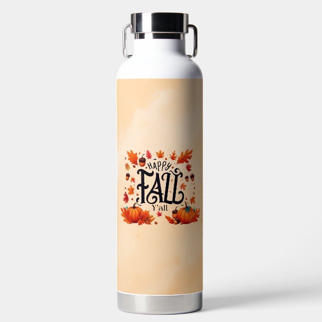 Happy Fall Y'all classic Trinkflasche (Vorderseite)