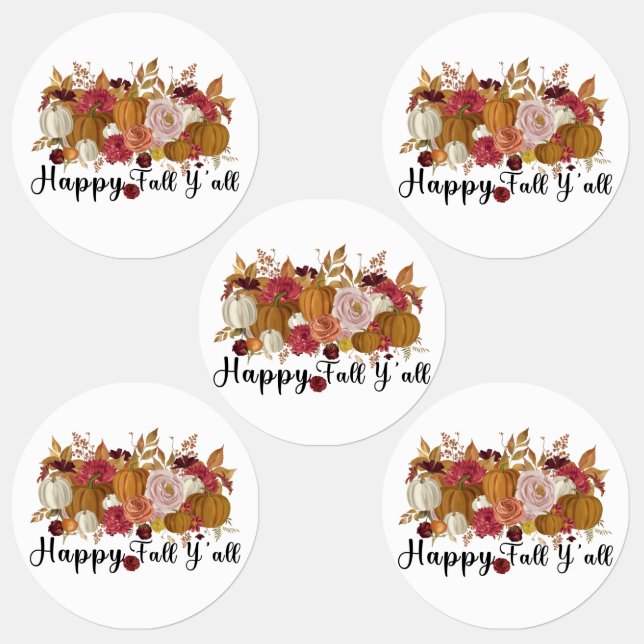 Happy Fall Y'all Etiketten (Gruppe)