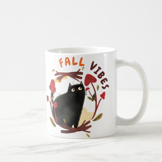 Happy Fall Y'all - Fall Vibes - Cat Lover Kaffeetasse (Rechts)