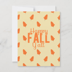 Happy Fall Yall Feiertagskarte