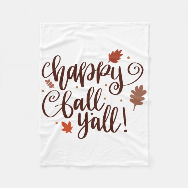 Happy Fall Yall Fleecedecke (Vorderseite)