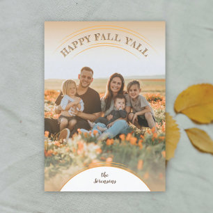 Happy Fall Y'all Foto Card Karte