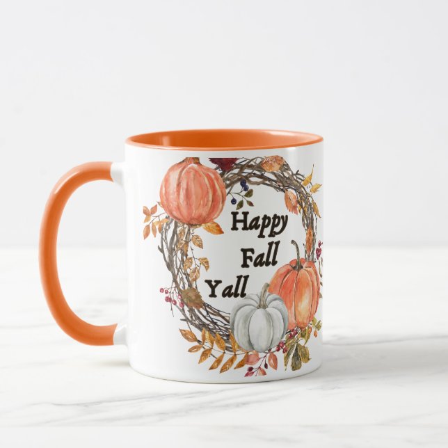 Happy Fall Y'all: Gemütliche Herbstpumpen und Blät Tasse (Links)