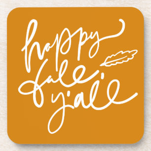 Happy Fall Y'all Getränkeuntersetzer
