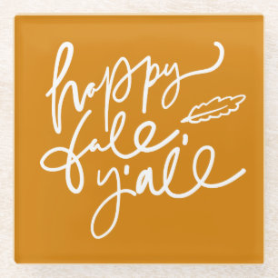 Happy Fall Y'all Glasuntersetzer