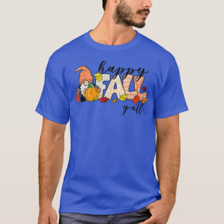 Happy Fall Y'all Gnome Lover Pumpkin Herbstmapfel T-Shirt