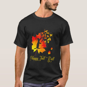 Happy Fall Yall Halloween-Cat Leaf-beste Ideen für T-Shirt