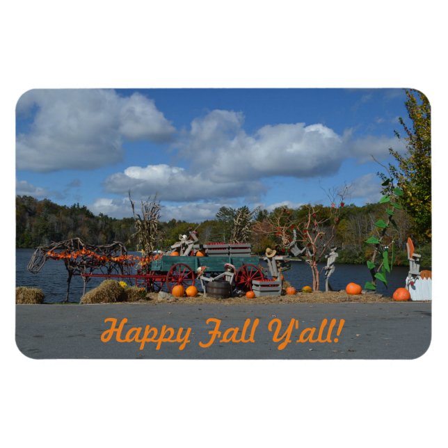 Happy Fall Y'all Herbst Anzeige nach Wasser Magnet (Horizontal)