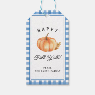 Happy Fall Y'all   Herbst   Personalisierter Name Geschenkanhänger