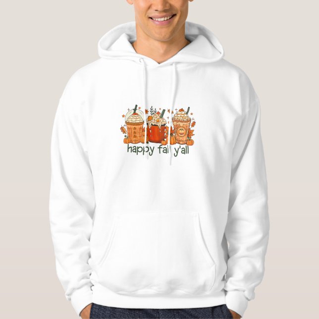 Happy Fall Y'all, Herbst und Pumpkin Gewürz Hoodie (Vorderseite)