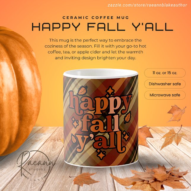 Happy Fall Y'all Keramik Tasse (Von Creator hochgeladen)