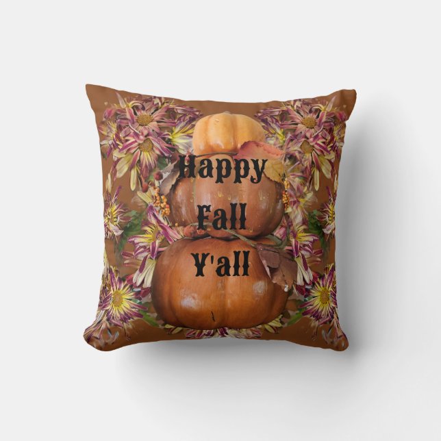 Happy Fall y'all Kissen (Vorderseite)