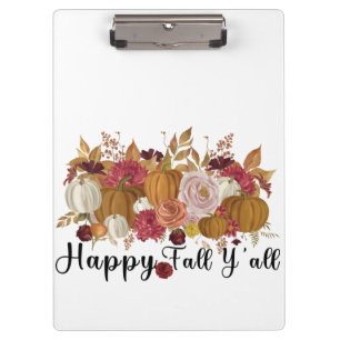 Happy Fall Y'all Klemmbrett
