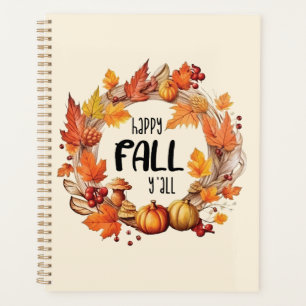 Happy Fall Y'all - Kürbis und Herbst verlassen Kra Planer