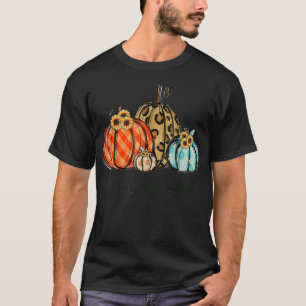 Happy Fall Yall Leopard Pumpkins Kariert Pumpkin A T-Shirt