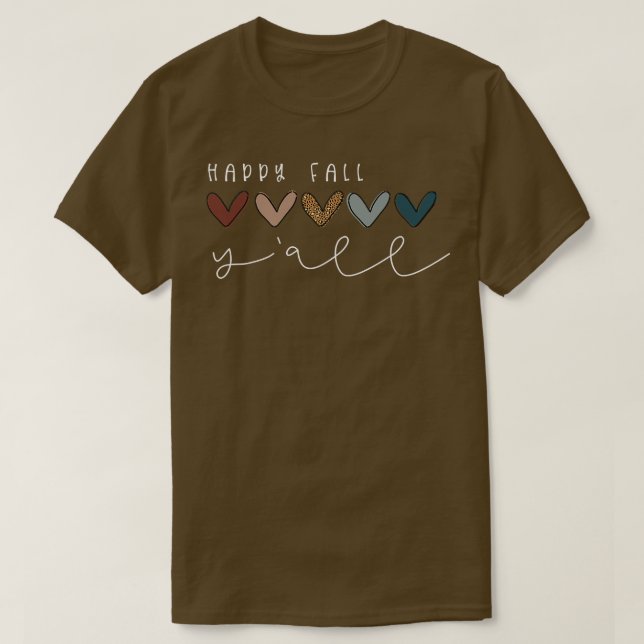 Happy Fall Yall Letter Niedlicher Herbst Grafik se T-Shirt (Design vorne)