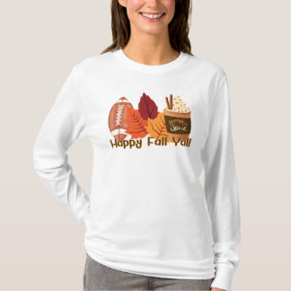 Happy Fall Yall Long Ärmel T-Shirt