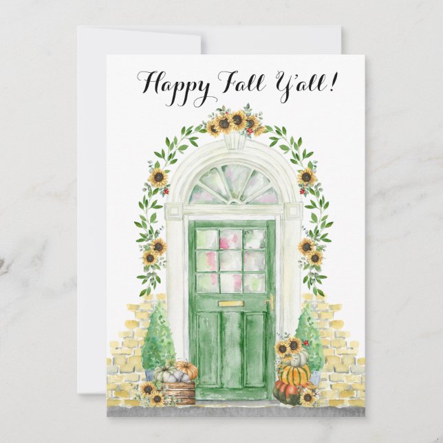 Happy Fall Y'all New Zuhause Ankündigung (Vorderseite)