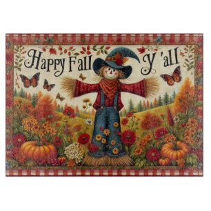 Happy Fall Yall Niedliche Skepsis und Herbsternte Schneidebrett