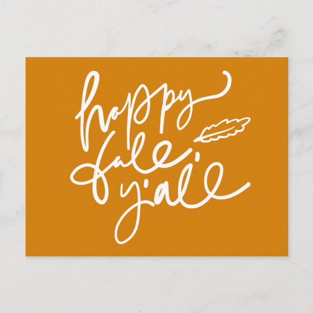 Happy Fall Y'all Postkarte (Vorderseite)