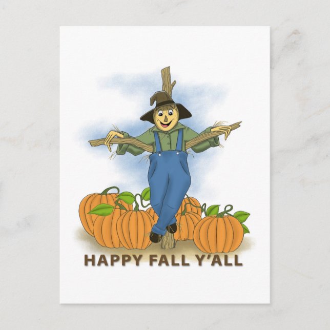 Happy Fall Y'All Postkarte (Vorderseite)