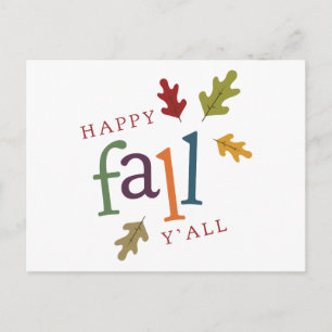 Happy Fall Yall Postkarte