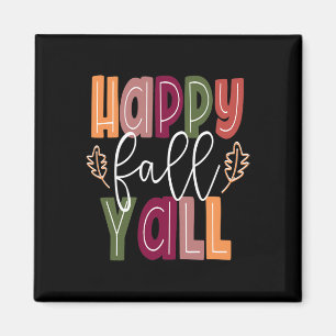 Happy Fall Yall Pumpkin Erntedank Halloween Cut Magnet