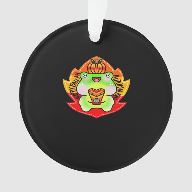 Happy Fall Y'all Pumpkin Fall Saison Oversifiziert Ornament (Vorderseite)