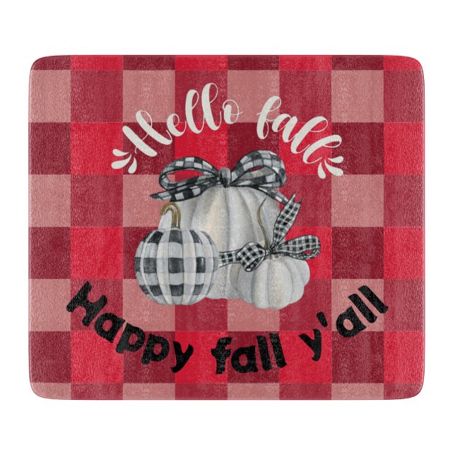 Happy Fall Y'all Schneidebrett (Vorderseite)