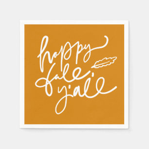 Happy Fall Y'all Serviette