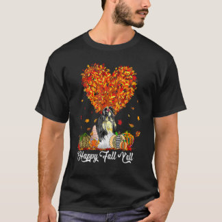 Happy Fall Y'all Shih Tzu Autumn Pumpkins T-Shirt