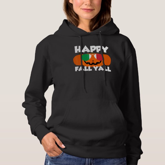 Happy Fall Y'all Thanksgiving Pumpkin Italy Glasse Hoodie (Vorderseite)