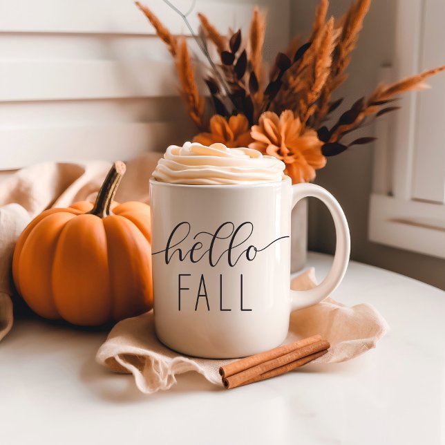 Happy Fall Y'all Trendy Calligrafy Tasse (Von Creator hochgeladen)