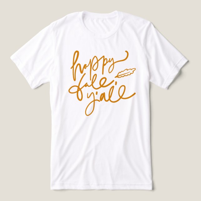 Happy Fall Y'all Tri-Blend Shirt (Design Vorderseite)
