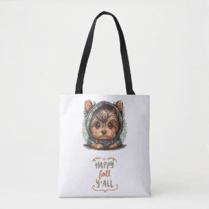 Happy Fall Y'all Yorkshire Terrier Autumn Hoodie