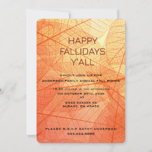 Happy Fallidays Cards - Einladungen für den Urlaub