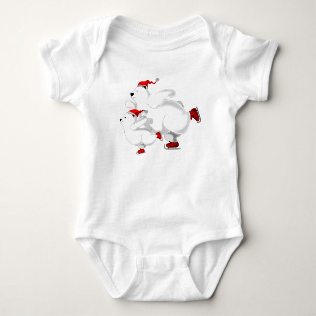 Happy Family Bears Baby Bodysuit - Weihnachten Strampler (Vorderseite)